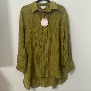 Umgee Olive Button Down Shirt